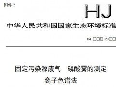 离子色谱法测定磷酸雾、硝酸雾的两项生态环境标准正在征集意见