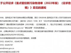 生态环境部《重点管控新污染物清单(2022年版)(征求意见稿)》 免费下载