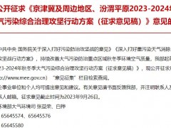 京津冀及周边地区、汾渭平原2023-2024年秋冬季大气污染综合治理攻坚行动方案(征求意见稿)