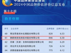 钢研纳克2024年品牌价值6.5亿元 成功上榜“自主创新”组