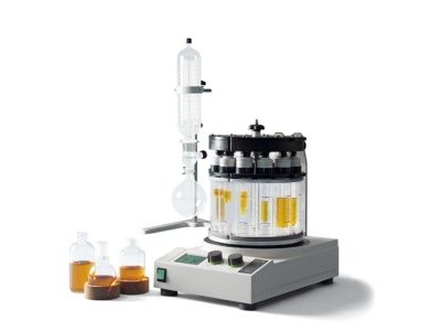 BUCHI 平行蒸发仪 P6/P12-旋转蒸发仪即使是复杂混合溶剂的平行蒸发，亦可以得到安全控制，无交叉污染的风险图1