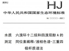 水质六溴环十二烷和四溴双酚A的测定同位素稀释/液相色谱-三重四极杆质谱法（征求意见稿）
