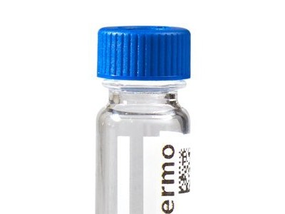 带 V 形贴片的 Virtuoso™ 9mm 广口透明玻璃螺口样品瓶图1