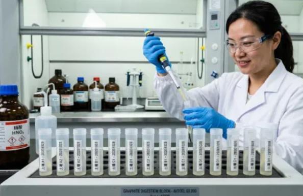 土壤消解液中P，S元素含量的测定