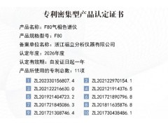 福立F80气相色谱仪获zhuan利密集型产品认定，11项zhuan利赋能国